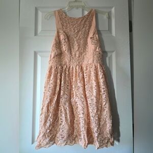 Brand New! NWT Blush ballet pink colorwd Lace Xhilaration dress Juniors XL